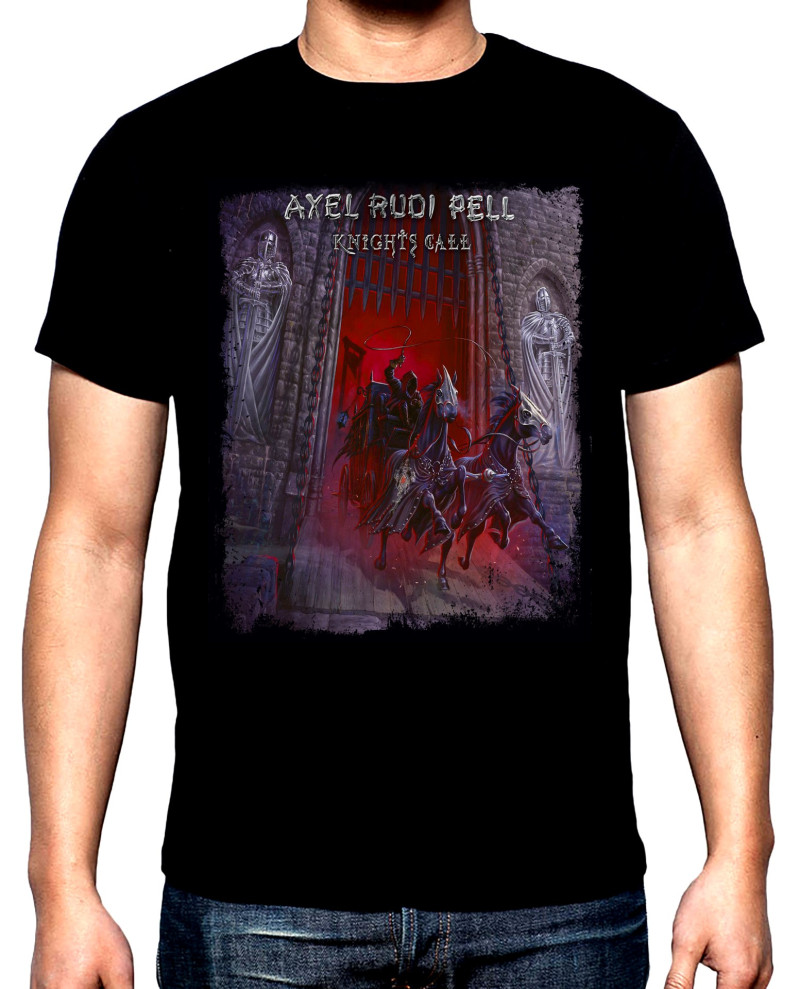 T-SHIRTS Axell Rudi Pell, Knights call, men's  t-shirt, 100% cotton, S to 5XL